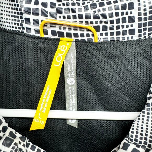 Lole Jacket Womens Size Large Jive Black Rain Lightweight Full Zip Up Hooded - Picture 2 of 5